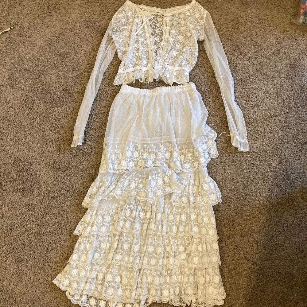 GENUINE Edwardian Era 2 piece gossamer set